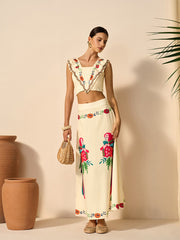 Boho Print Skirt Set