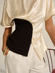 Asymmetric Color-Block Top