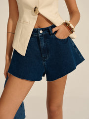 Mid-Waisted Denim Shorts