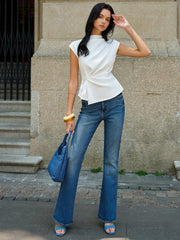 Sleeveless Ruched Top