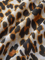 Leopard Print Sheer Sarong Cover-Up