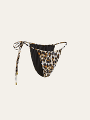 Leopard Print Tie-Side Bikini Bottom