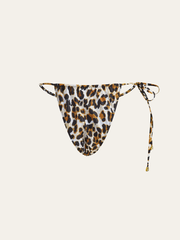 Leopard Print Tie-Side Bikini Bottom