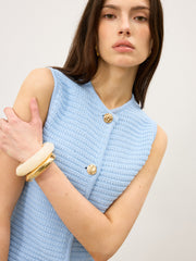 Button-Front Knit Vest