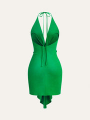 Halter Neck Knotted Dress