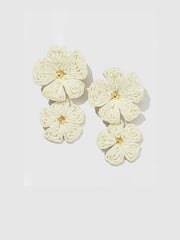 Gilded Lace Petal Earrings