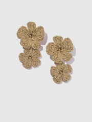 Gilded Lace Petal Earrings