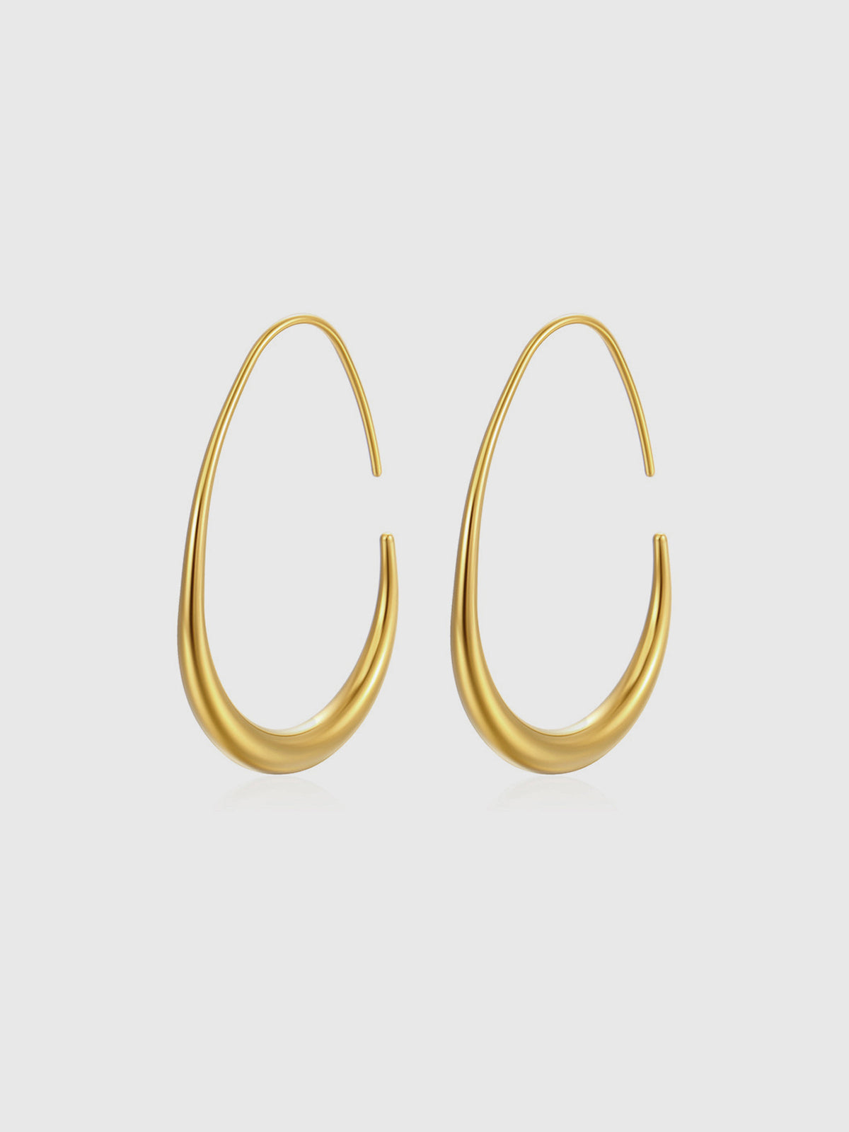 Golden Fluid Hoop Earrings