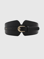 Wide Gold Buckle Belt