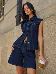 Sleeveless Denim Vest