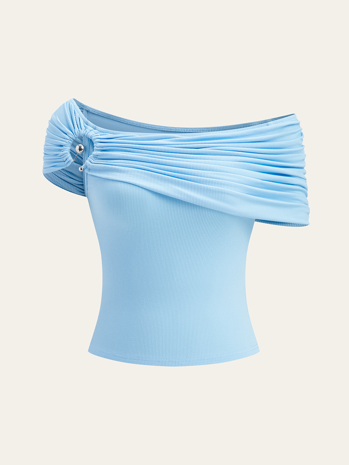 Off-Shoulder Top with Ring Detail