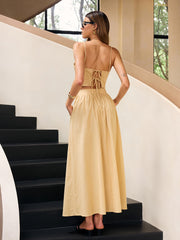 Backless Cami Top and Maxi Skirt Set