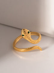 Gold-Toned Snake-Shaped Ring