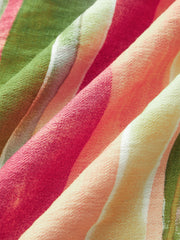 Colorful Striped Strapless Cotton Maxi Dress