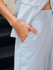 Mid-Waisted Wide-Leg Pants