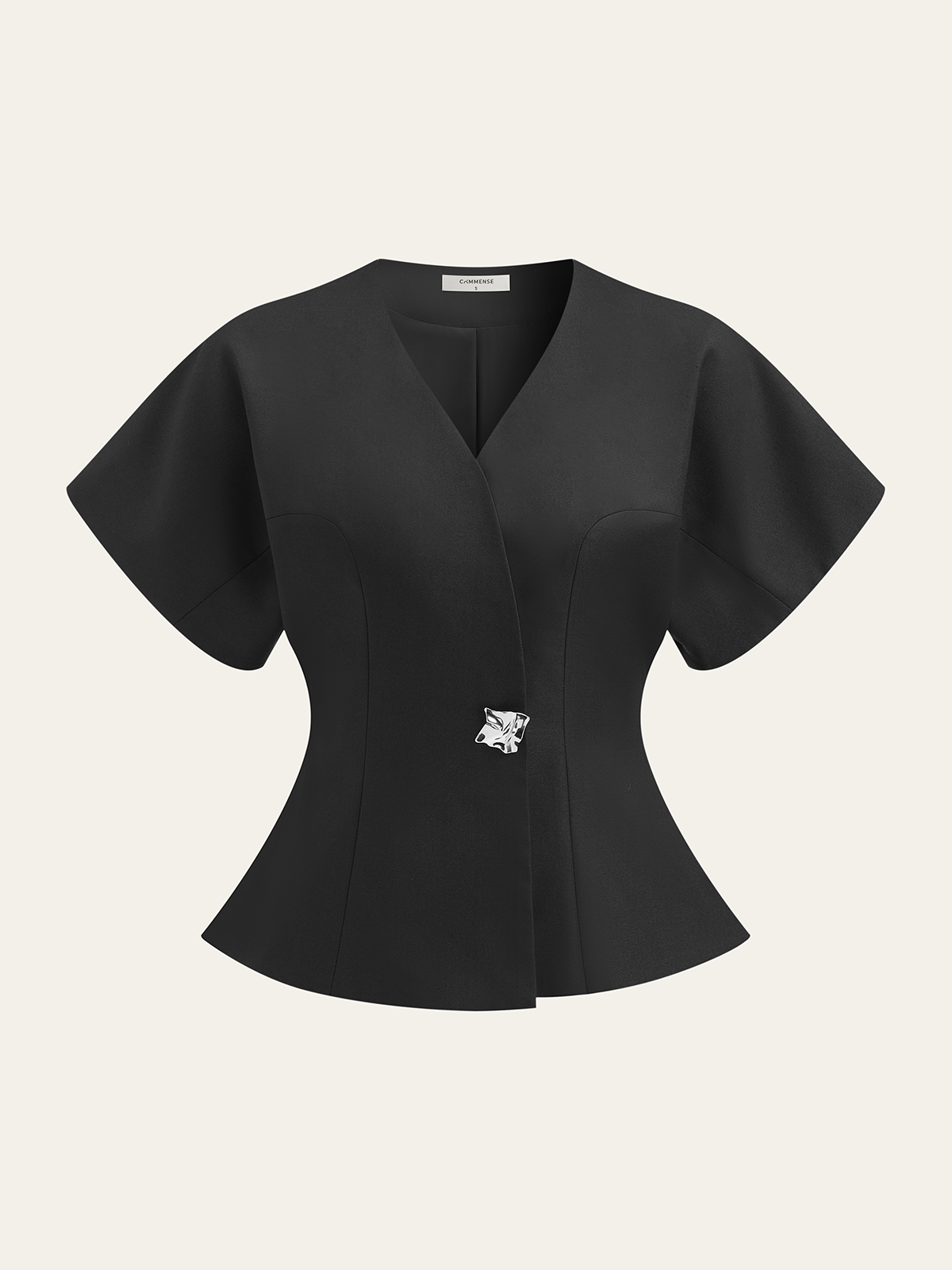 V-Neck Peplum Top