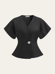 V-Neck Peplum Top