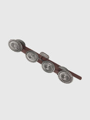 Vintage Concho Buckle Leather Belt