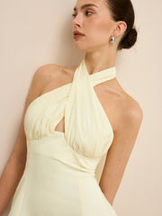 Cross-Over Halter Backless Tank Top