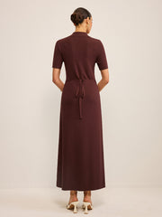 Pocketed Button-Front Maxi Dress