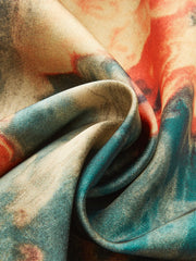 Colorful Printed Wrap-Tie Mini Skirt