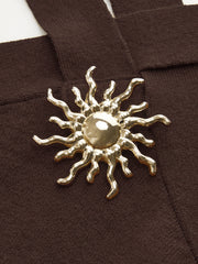 Metal Decor Cross-Strap Tank Top