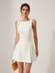 Bow-Strap Mini Dress