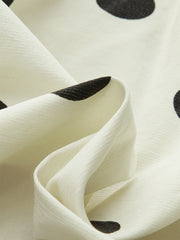 Polka Dot Ruched Strapless Top