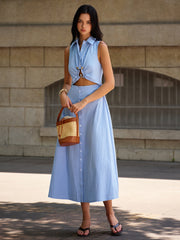 Metal Decor Cutout Dress