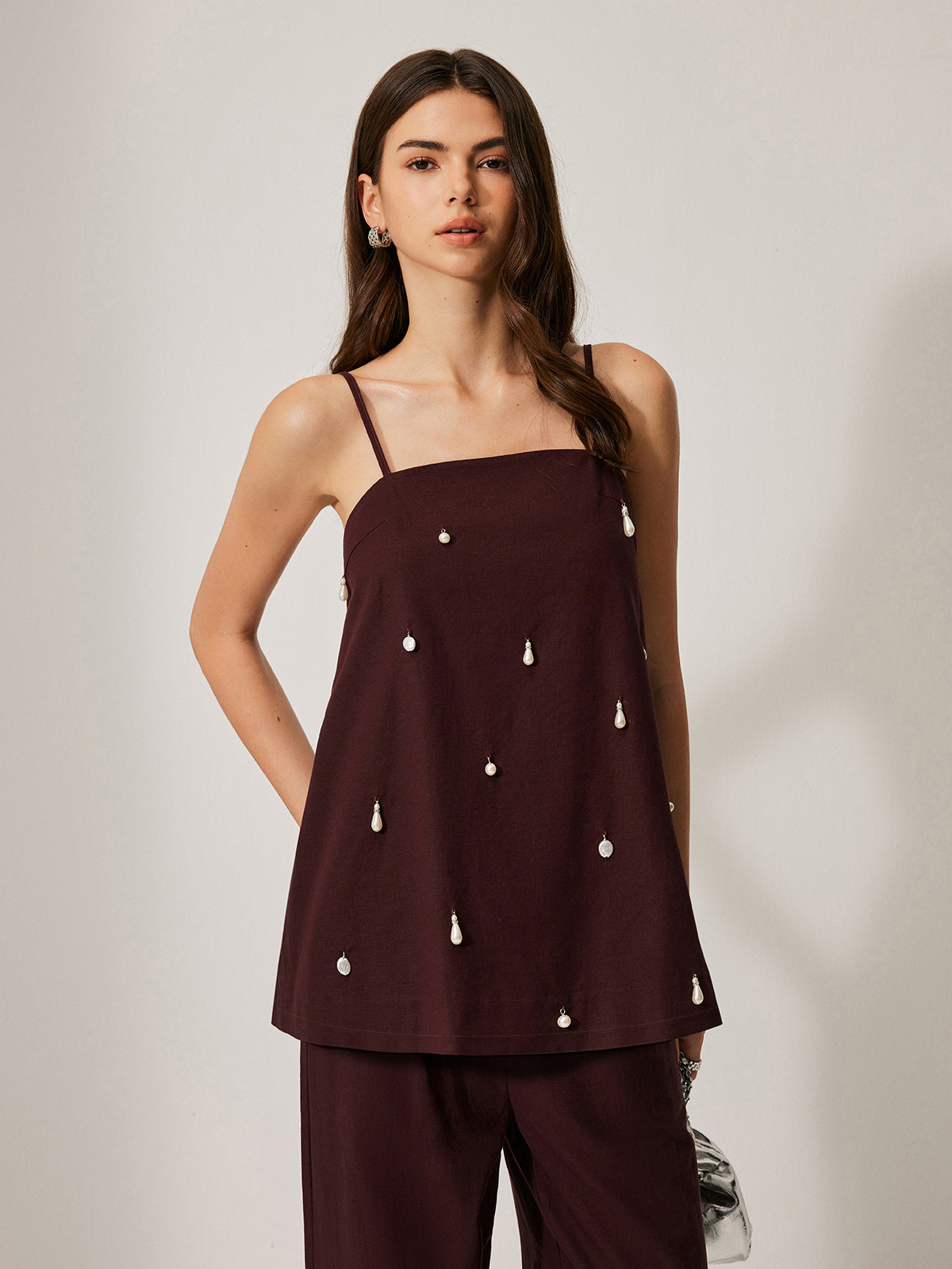 Cotton & Linen Pants Set With Pockets