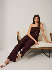 Cotton & Linen Pants Set With Pockets