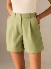 Linen & Cotton Pocketed Shorts