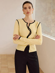 Asymmetric Contrast Trim Top