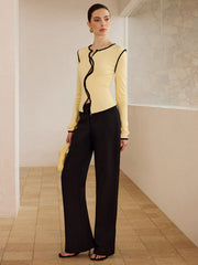 Asymmetric Contrast Trim Top