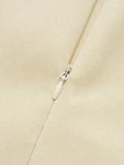 Belted Mock Neck Short-Sleeve Blouse