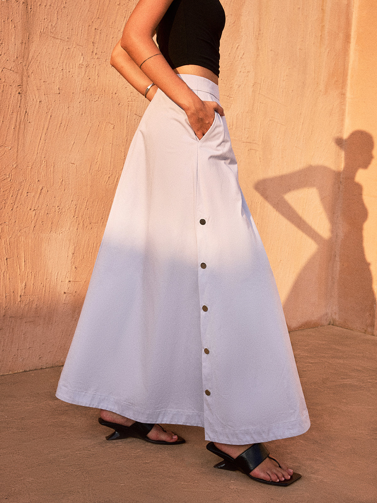 Button-Down Maxi Skirt