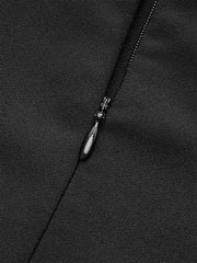 Metal Button Halter Dress