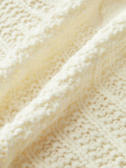 Cable Knit Sleeveless Peplum Top