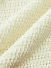 Contrast Trim Starfish Button Knitted Top