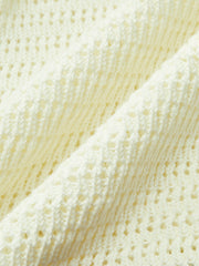 Contrast Trim Button-Front Knitted Shorts