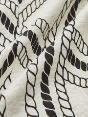 Rope-Pattern Print Vest