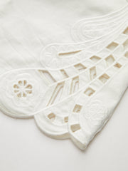 Embroidery Cut-Out Semi-Sheer Top