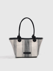 Striped Linen Tote Bag