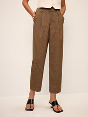 Houndstooth Cropped Pants