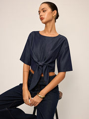 Tie-Front Crop Top