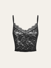 Polka Dot Two-Piece Maxi Dress with Lace Camisole