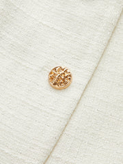 Belted Metal Button Sleeveless Vest