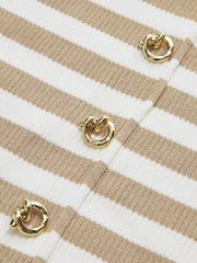 Striped Sleeveless Knit Vest