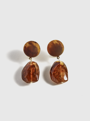Tortoiseshell Acrylic Drop Earrings