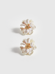 Resin Flower Stud Earrings